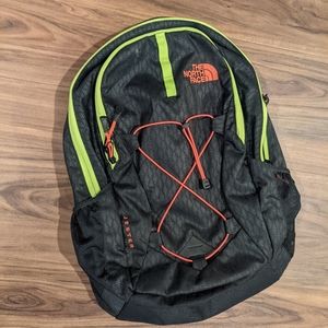 The North Face backpack . New without tags green & pink
